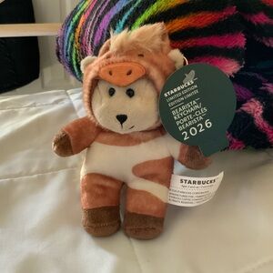 Starbucks 2026 Limited Edition Plush Bear - Tan and White